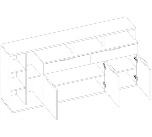 Тумба под телевизор Компакт 3D2S7N L левая