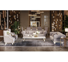 Диван Прадо (велюр серо-бежевый)