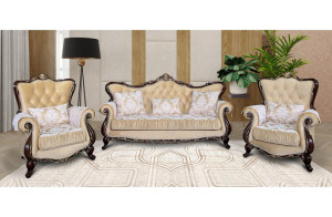 Диван Лорена (темный орех, калифорния айвори)