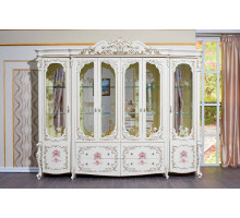 Шкаф-витрина 6-х дверный Венеция Классик (крем)