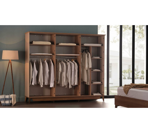 Шкаф платяной 6-и дверный Алвис (ALVIS) ALVIS-34