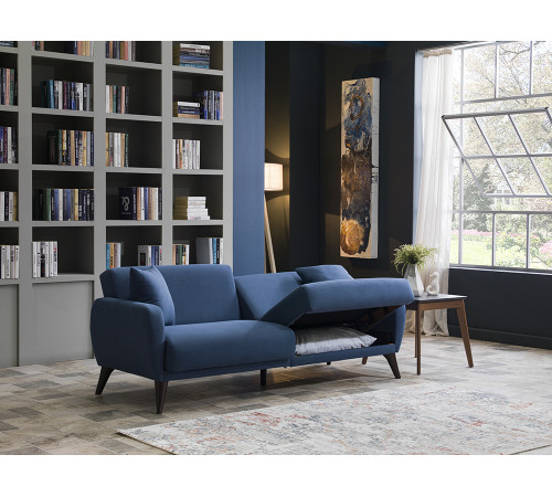 Трехместный Диван-кровать Flexy Флекси (синий)