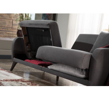 Трехместный Диван-кровать Flexy Флекси (темно-серый)