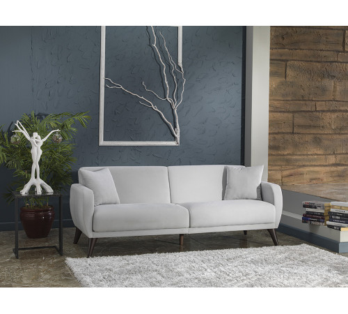 Трехместный Диван-кровать Flexy Флекси (светло-серый)