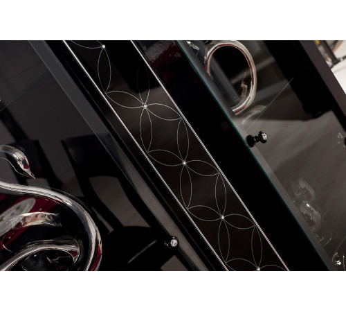 Двухстворчатый шкаф витрина в гостиную Мира MIRA-01 венге