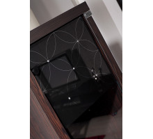 Одностворчатый шкаф витрина для посуды Мира MIRA-02 венге