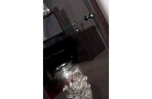 Одностворчатый шкаф витрина для посуды Мира MIRA-02 венге