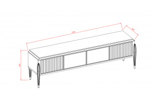 Тумба под ТВ Gravita (Гравита) GRAV-15 слоновая кость
