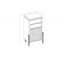 Комод для белья Gravita (Гравита) GRAV-28 слоновая кость