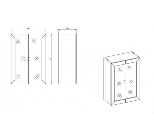 Тумба под ТВ Лоретто (Loretto) LORET-15pp+c