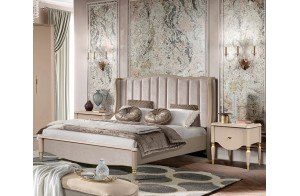 Двуспальная кровать Моника 180х200(капучино эмаль)