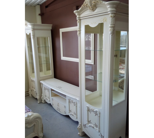 Шкаф-витрина однодверная Рафаэлла (беж)