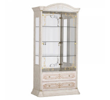 Шкаф-витрина двухдверная Роза (беж)