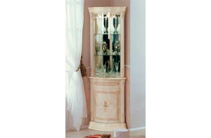 Угловой шкаф-витрина Роза (беж)