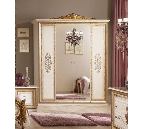 Четырехстворчатый шкаф для одежды Анита (беж)