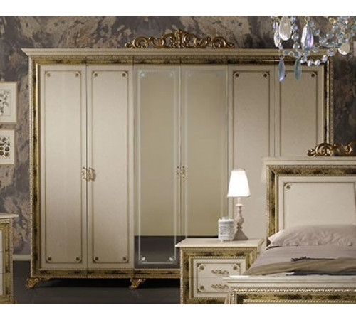 Шестистворчатый для одежды шкаф Катя (беж)