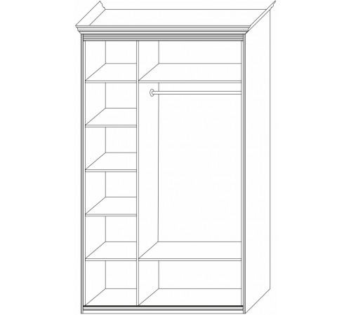 Шкаф 3-х дверный Неаполь Ясень анкор светлый (патина "серебро")