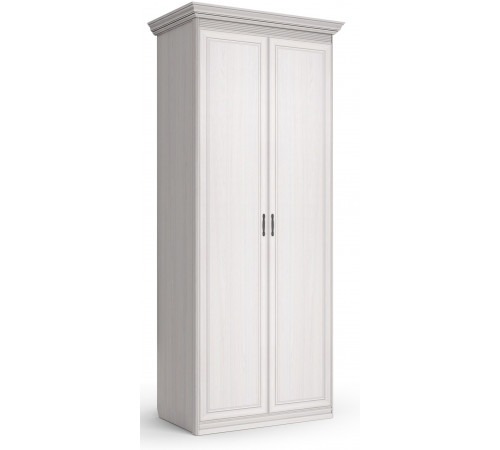 Шкаф 2-х дверный Неаполь Ясень анкор светлый (патина "серебро")