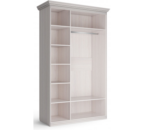 Шкаф 3-х дверный Неаполь Ясень анкор светлый (патина "серебро")