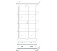 Витрина Сиена 2-х дверная (Бодега Белый)