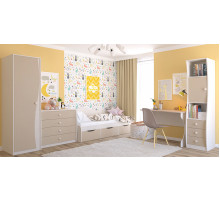 Детский комбинированный шкаф пенал с ящиками Комби МН-211-20 капучино