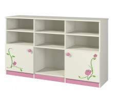 Модульная детская стенка для книг и игрушек с полками и ящиками Розалия