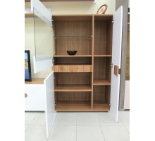 Двухстворчатый шкаф витрина Леонардо МН-026-03 белый