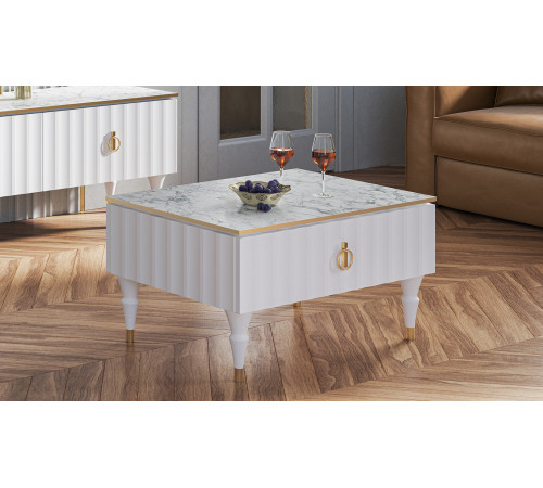 Журнальный столик Лоренсо МН-043-38 белый