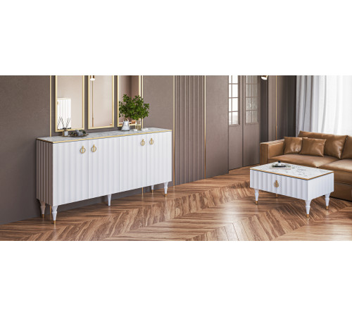 Журнальный столик Лоренсо МН-043-38 белый