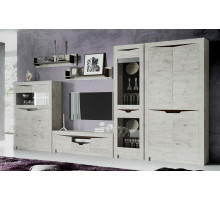 Шкаф-витрина Соренто двухдверный дуб бонифаций