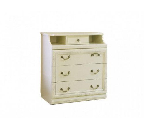 Бельевой комод Нинель ММ-167-04/01 (белая эмаль)