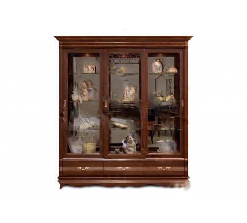 Шкаф с витриной Оскар ММ-210-03 (орех)