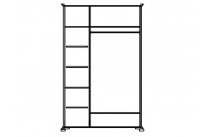 Шкаф для одежды Лика ММ-137-01/03 (белая эмаль)