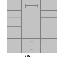 Трехстворчатый шкаф для одежды Авиньон MUR-111-03 с зеркалом