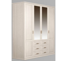 Четырехстворчатый шкаф для одежды Лирона MUR-103-04 st с зеркалом