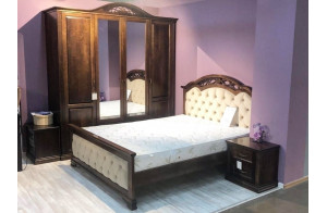 Четырехстворчатый шкаф для одежды Венеция MUR-101-04 st с зеркалом