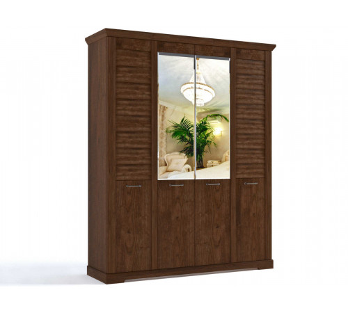 Четырехстворчатый шкаф для одежды СК-8 (ОРТ) Кантри с зеркалом