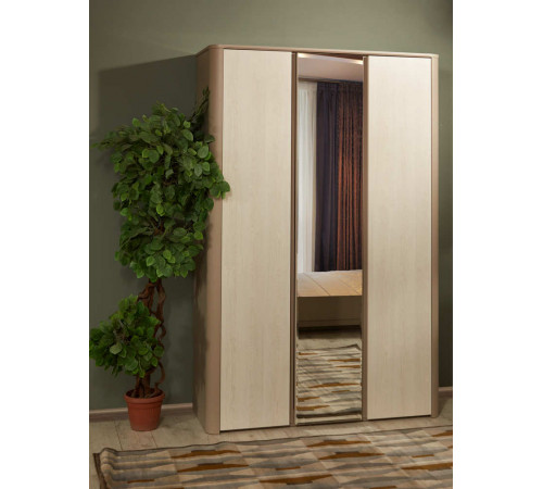 Трехстворчатый шкаф для одежды СЛ-7 Лацио с зеркалом