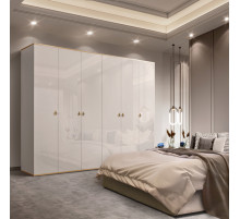 Шестистворчатый шкаф для одежды  Rimini РМШ2/6 (слоновая кость)