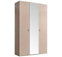 Трехстворчатый шкаф для одежды с зеркалом Rimini РМШ1/3(латте)