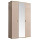 Трехстворчатый шкаф для одежды с зеркалом Rimini РМШ1/3(латте)