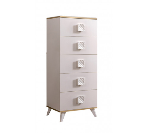 Комод  для белья узкий Diora ДКМ-2 (слоновая кость)