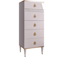 Комод узкий для белья с планкой Rimini Solo РМКМ-2 (s) (слоновая кость)