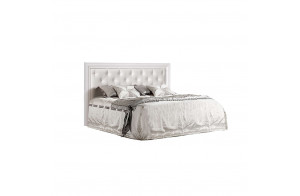 Двуспальная кровать с мягкой спинкой Амели АМКР140-2 (дуб)