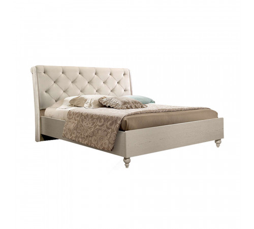 Двуспальная кровать с подъемным механизмом Венеция ВНКР140-2 с мягкой спинкой (дуб седан)