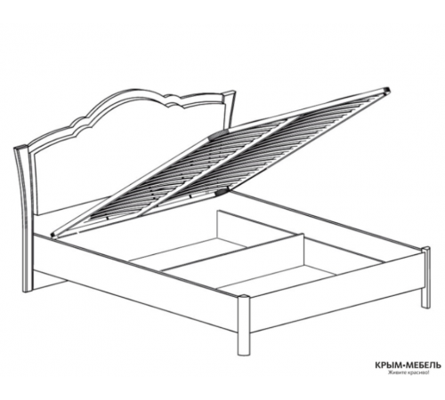 Двуспальная кровать 160х200 с подъемным механизмом Мартина 828