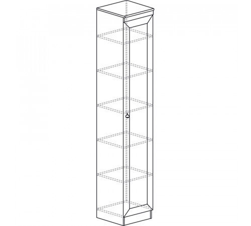 Шкаф витрина для посуды Инна 602 темный