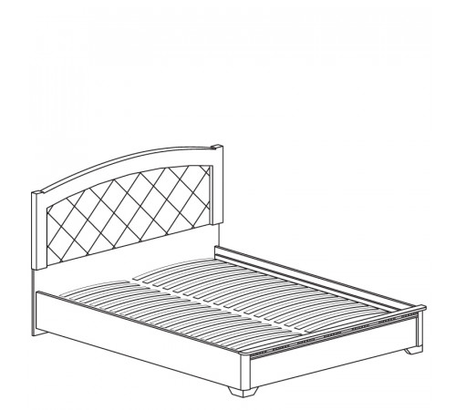 Кровать двуспальная с подъемным механизмом 1600 Парма 806 кремовый белый